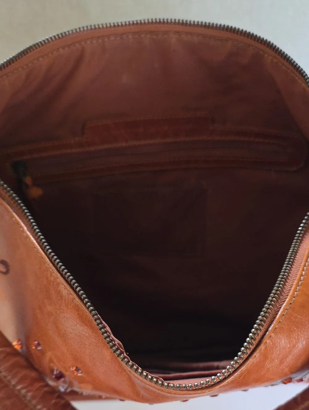 VNTG Wilsons Leather Large Rhinestone Gem Hobo Boho Western Shoulder Handbag